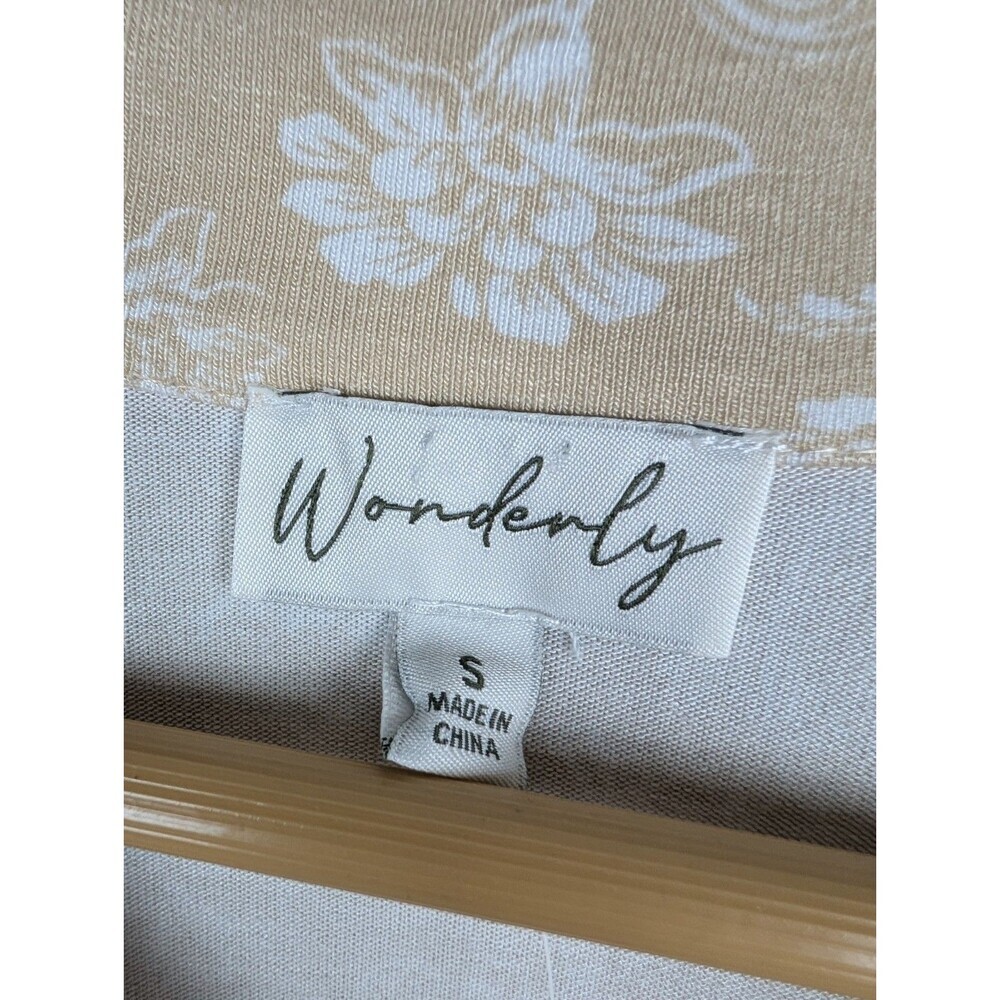 NWT Wonderly Dress Beige Floral‎ Collared Size S 182 - Picture 3 of 8